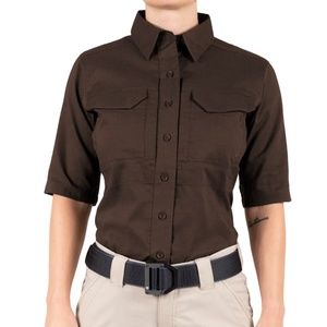 Magellan Outdoors Short Sleeved Brown Shirt